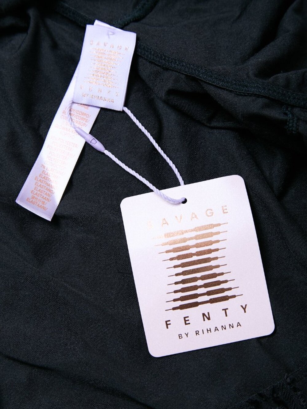 Savage x Fenty Charmed Prince Hooded Long Sleeve Bodysuit Teddy Black Caviar NWT - Picture 5 of 12